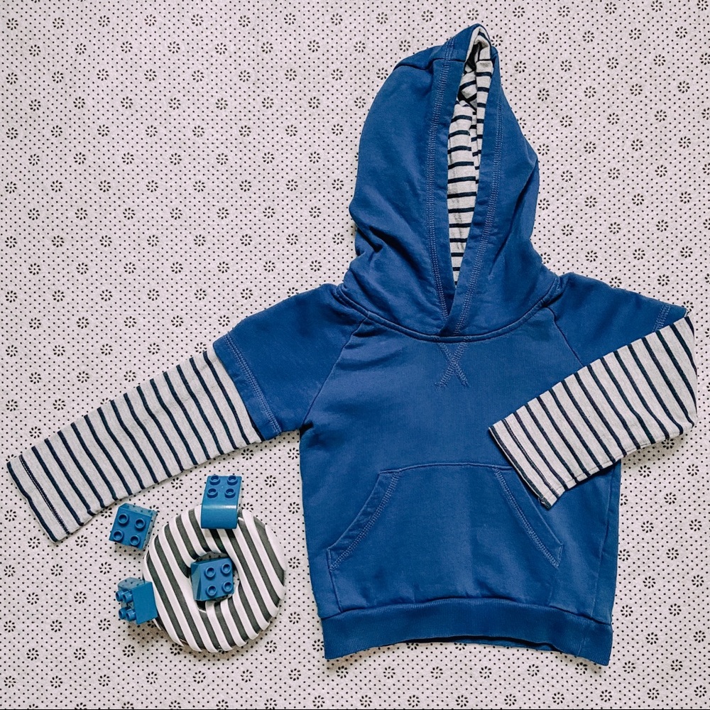 100% Cotton Blue Hoodie